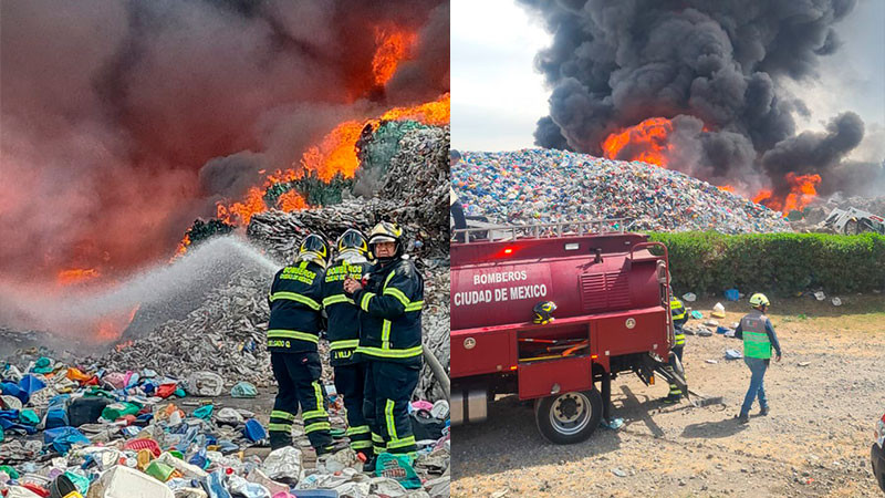 Se incendia fÃ¡brica de reciclaje en Valle de Chalco; no reportan vÃ­ctimas 