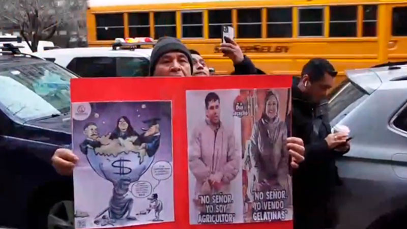 Protestan en evento de XÃ³chitl GÃ¡lvez durante su visita a Nueva York