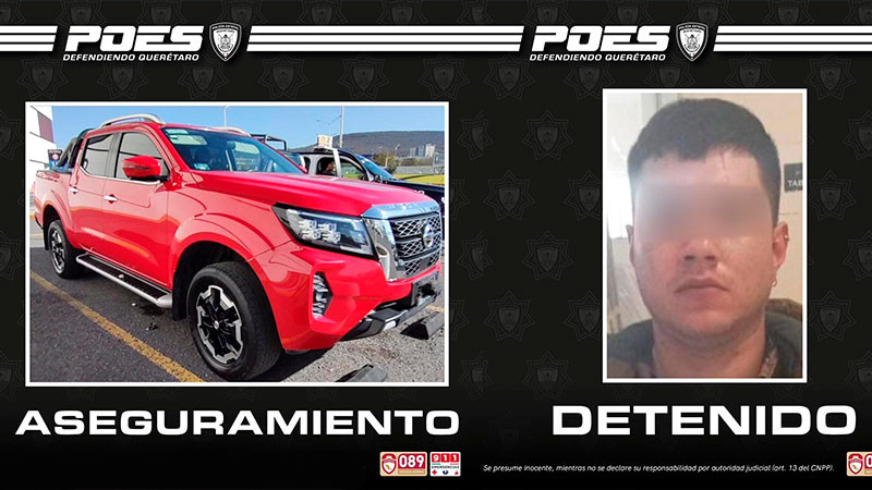 PolicÃ­a de QuerÃ©taro arresta a hombre por intentar vender camioneta robada