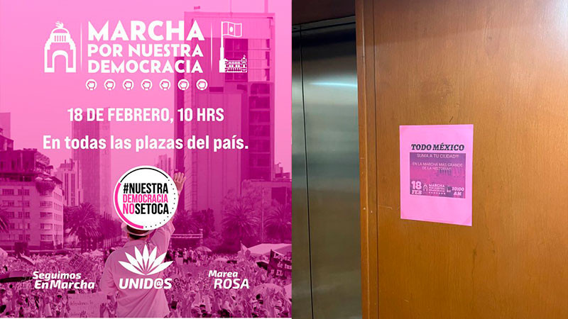 Denuncian propaganda en el PJF para convocar a Marcha por la Democracia