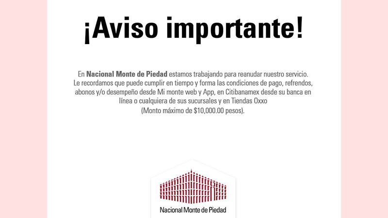 El sindicato del Nacional Monte de Piedad estallÃ³ la huelga 