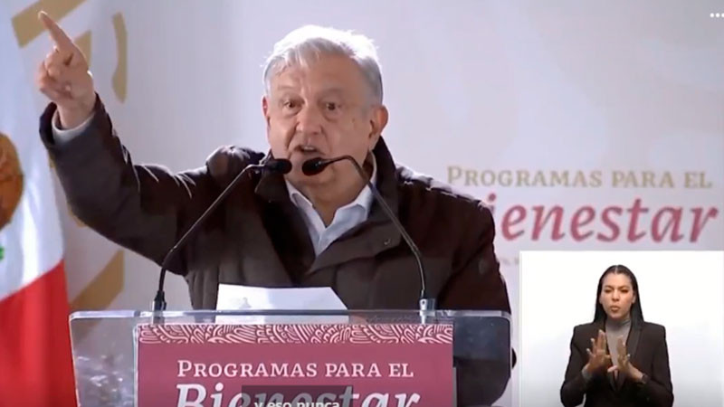 SeguirÃ¡ polÃ­tica contra corrupciÃ³n en el resto de mandato, afirma LÃ³pez Obrador desde MichoacÃ¡n