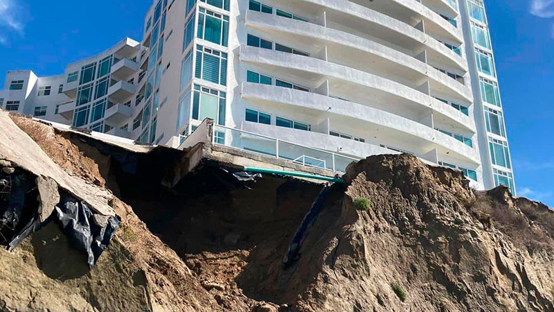 Clausuran Ã¡reas comunes de edificio cercano a zona de deslave, en Tijuana, Baja California