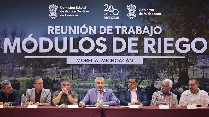 Gobierno de MichoacÃ¡n y mÃ³dulos del agua trabajan para cuidar el uso de este recurso
