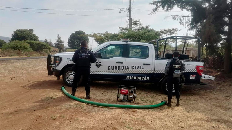 Aseguran en Erongarícuaro 2 bombas para huachicolear agua del lago de Pátzcuaro