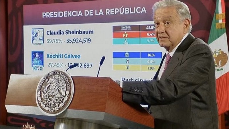 AMLO califica de histÃ³rica la jornada electoral; presume resultados de la 4T