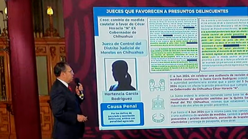 Exhiben a jueza por otorgar prisiÃ³n domiciliaria a CÃ©sar Duarte