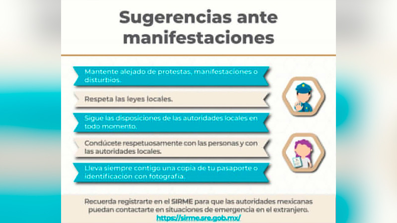 Embajada de MÃ©xico en Bolivia advierte a connacionales por movilizaciones militares irregulares