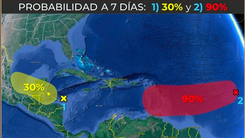 CiclÃ³n tropical Beryl alcanza 90% de probabilidad de formaciÃ³n: SMN