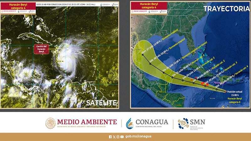 HuracÃ¡n Beryl afectarÃ¡ al menos 17 municipios de YucatÃ¡n