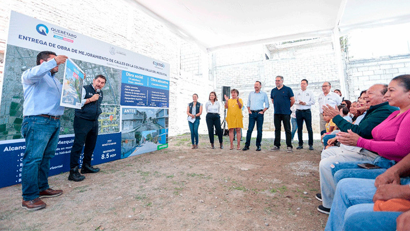 QuerÃ©taro: Invierten mÃ¡s de 8.5MDP para mejoramiento calles de la colonia Valle del Mezquital