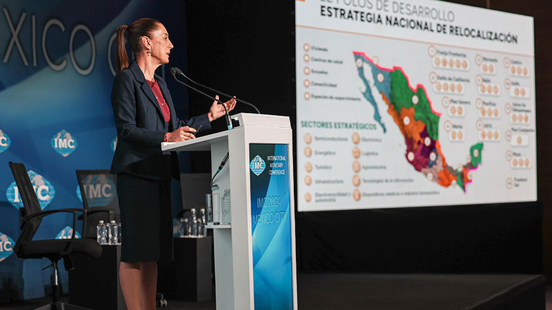 Claudia Sheinbaum expone su proyecto de naciÃ³n ante representantes del IMC
