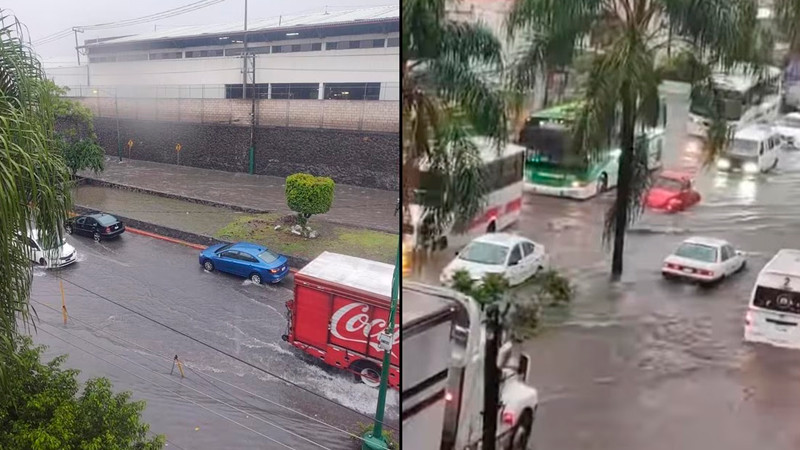 Fuertes lluvias provocan inundaciones en Cuernavaca y otras partes de Morelos