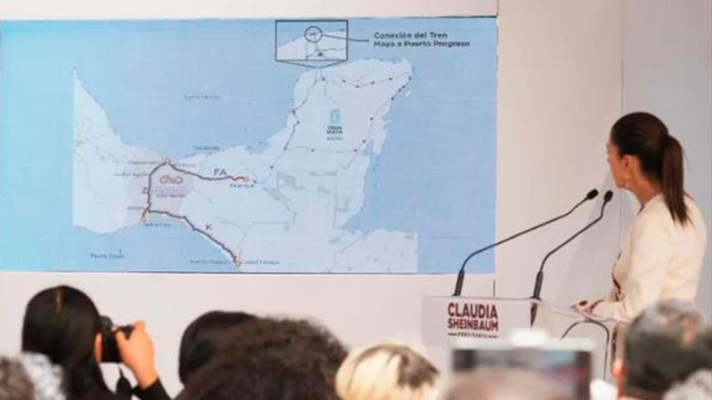 Claudia Sheinbaum anuncia ampliaciÃ³n del Tren Maya y del Tren InteroceÃ¡nico durante su gobierno