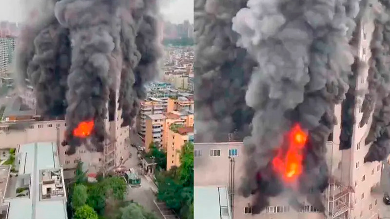 Se registra incendio en centro comercial de China; se desconoce el nÃºmero de vÃ­ctimas