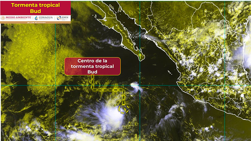 Se forma tormenta 'Bud' frente a costas de MÃ©xico