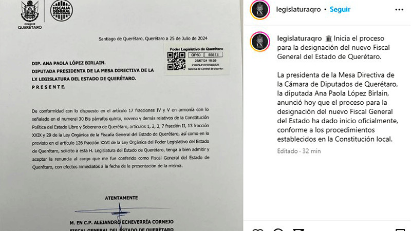 Inicia el proceso para designar al nuevo Fiscal en QuerÃ©taro