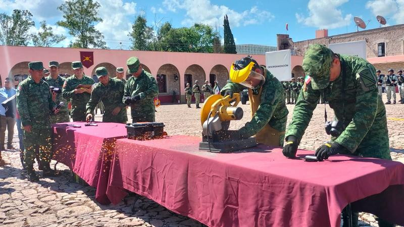 Destruyen 259 armas decomisadas en QuerÃ©taro