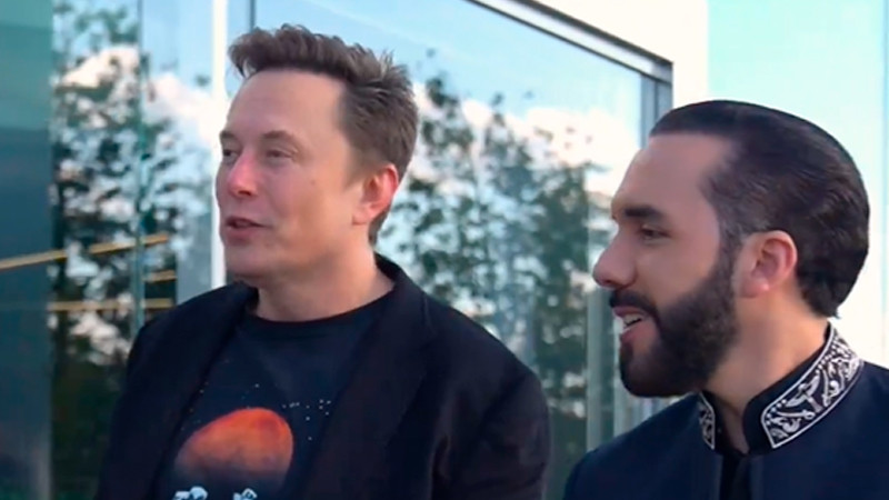 Elon Musk se reÃºne con Nayib Bukele, presidente de El Salvador