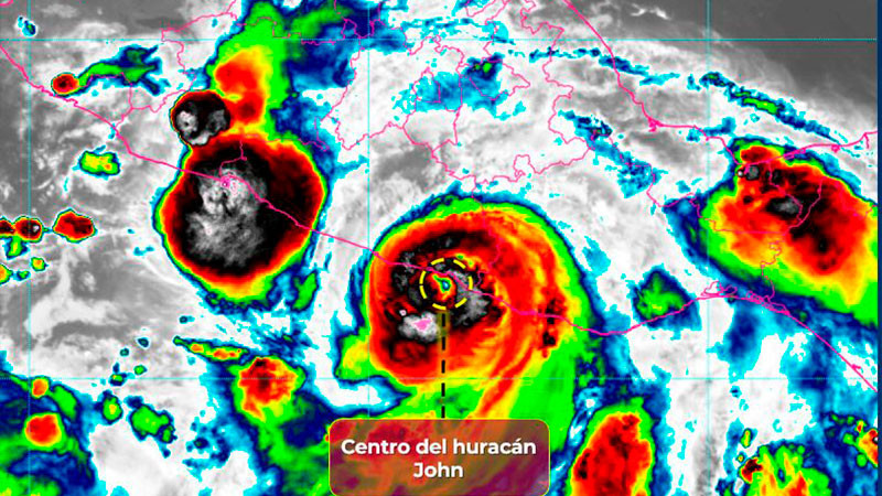 HuracÃ¡n 'John' se intensifica a categorÃ­a 3: NHC