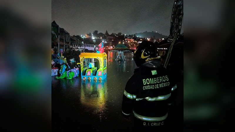 Se inunda Feria del Mole en la alcaldÃ­a Milpa Alta