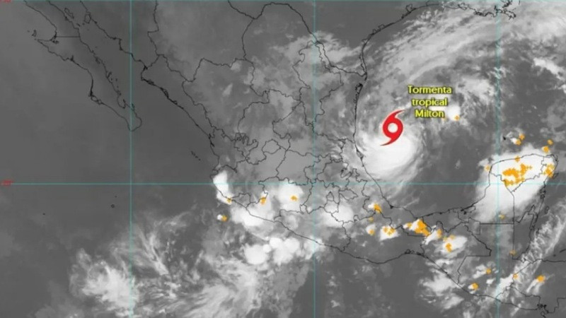 Tormenta Tropical 'Milton' dejarÃ¡ fuertes lluvias en 6 estados este domingo