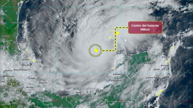 â€˜Miltonâ€™ se fortalece de manera rÃ¡pida a huracÃ¡n categorÃ­a 5