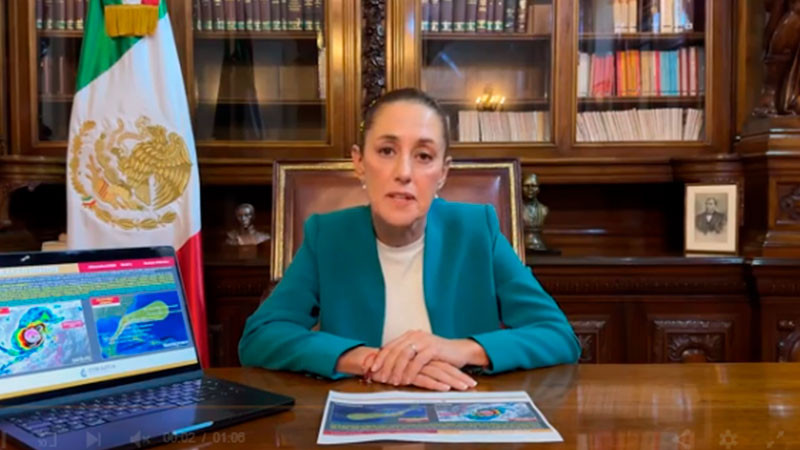Sheinbaum alerta a la poblaciÃ³n que huracÃ¡n Milton se aproxima a costa de YucatÃ¡n