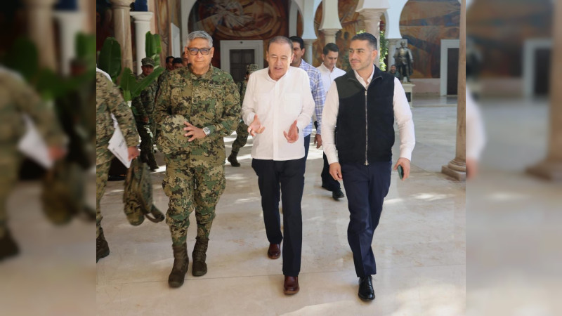 Durazo y GarcÃ­a Harfuch acuerdan con Marina nuevas estrategias de seguridad para Sonora