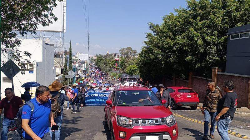 Advierte CNTE que seguirÃ¡n protestas en MichoacÃ¡n