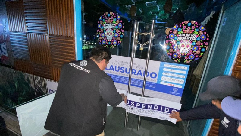 Clausuran dos negocios por incumplir normas de seguridad y licencias en QuerÃ©taro