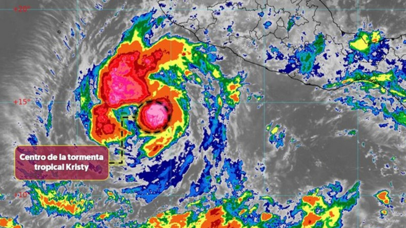 â€˜Kristyâ€™ toma fuerza y ya es huracÃ¡n categorÃ­a 2; no se esperan afectaciones en MÃ©xico