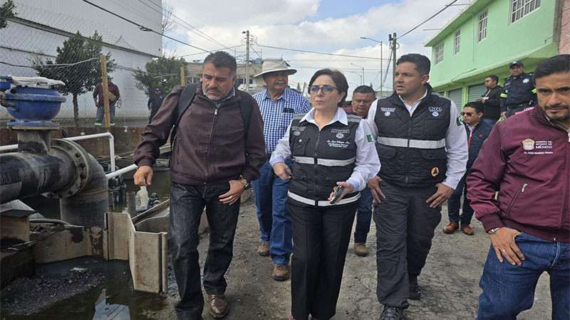 Revisan autoridades obras de mitigaciÃ³n de riesgos de inundaciones en Chalco, Estado de MÃ©xico