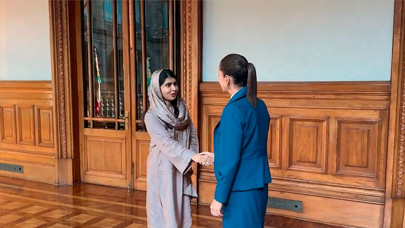 Sheinbaum se reÃºne con Malala Yousafzai en Palacio Nacional