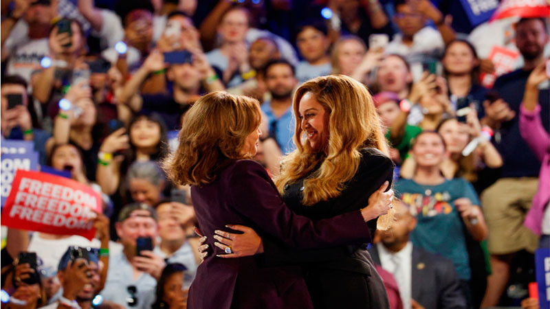 Agradece Kamala Harris a BeyoncÃ© su apoyo durante mitin