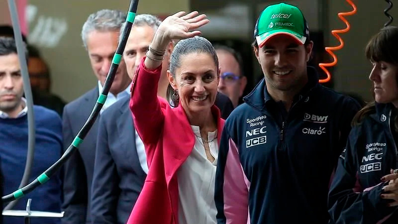 Sheinbaum defiende a 'Checo' PÃ©rez ante crÃ­ticas por resultado en GP de MÃ©xico