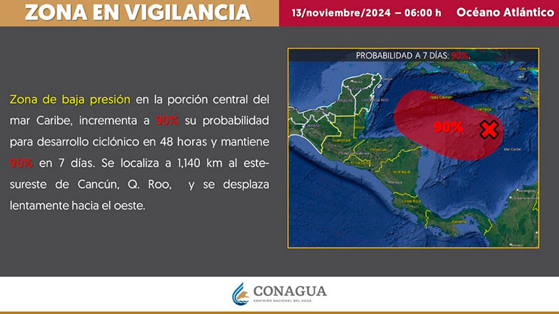 ProtecciÃ³n Civil vigila potencial ciclÃ³n en el mar caribe 