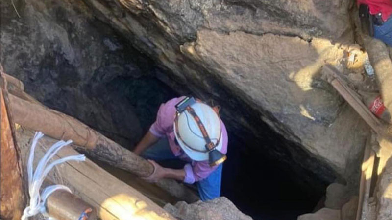 Derrumbe en mina de Badiraguato, Sinaloa, deja un minero muerto y un maquinista atrapado