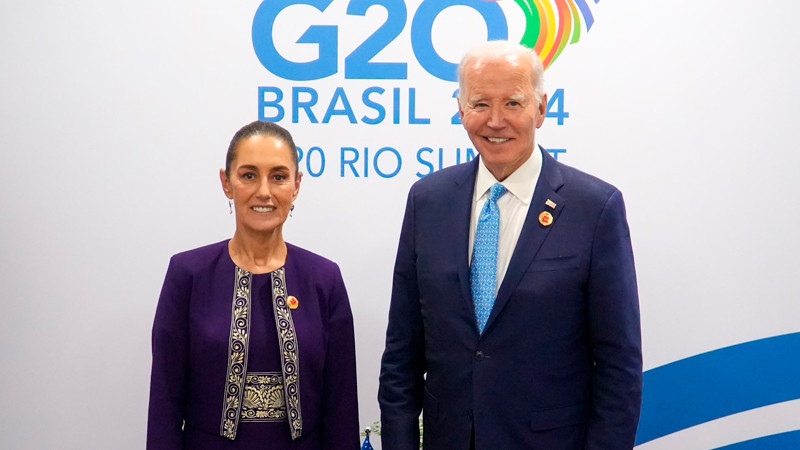Sheinbaum y Biden se reÃºnen en Cumbre del G20; hablan sobre seguridad y migraciÃ³n