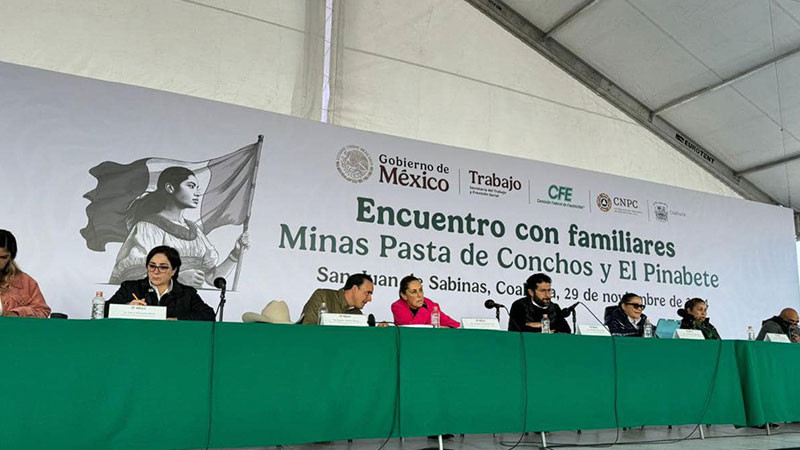 Sheinbaum se reÃºne con familiares de mineros de Pasta de Conchos y El Pinabete, en Coahuila