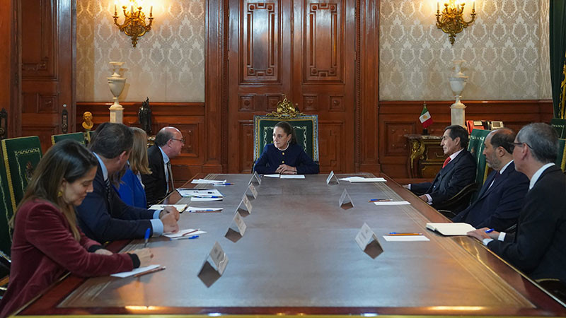 Sheinbaum se reÃºne con el presidente del Banco Interamericano de Desarrollo en Palacio Nacional