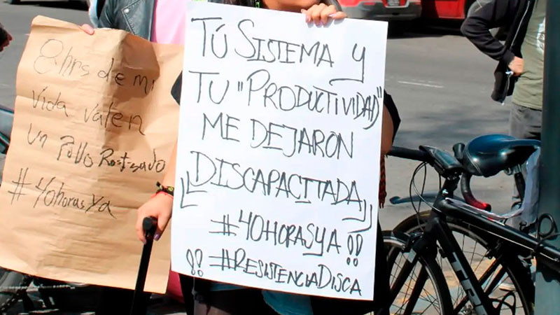 CDMX: Con bloqueo en Viaducto, exigen a diputados discusiÃ³n sobre reducciÃ³n de jornada laboral 