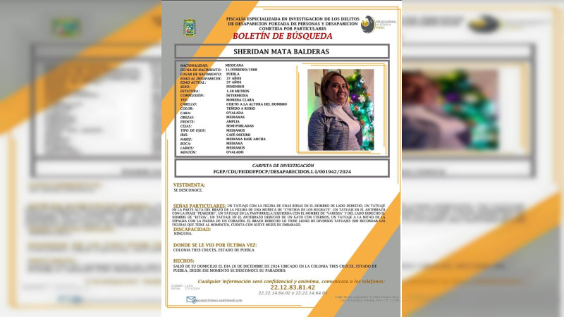 Desaparece fundadora del Frente Poblano contra Deudores Alimentarios; su ex pareja la acosaba