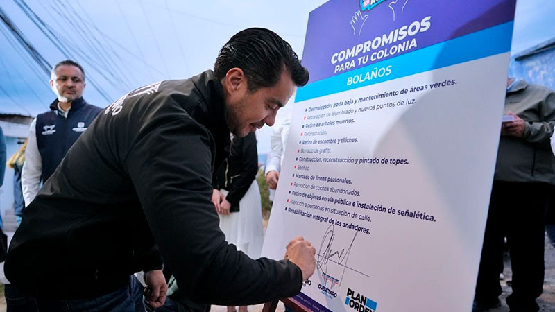 Felifer MacÃ­as comienza jornada de mejoras en la colonia BolaÃ±os, de QuerÃ©taro capital 