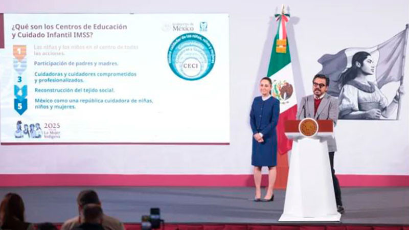 Claudia Sheinbaum anuncia construcciÃ³n de 12 centros de educaciÃ³n y cuidado infantil (CECI) del IMSS en Cd. JuÃ¡rez para mujeres de la maquila