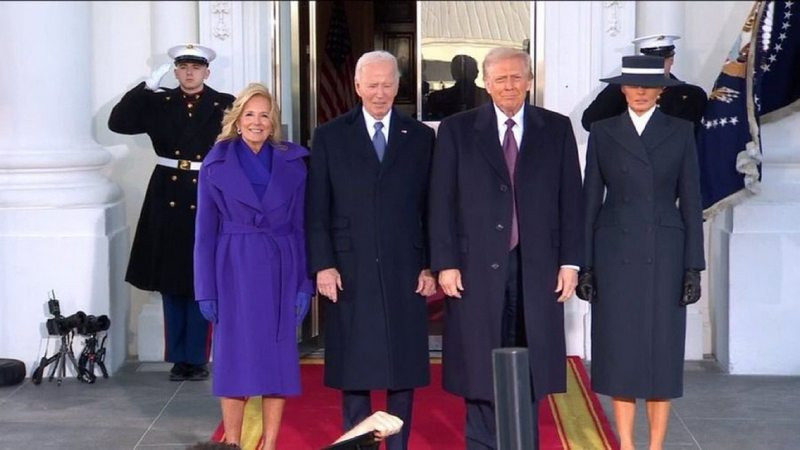 Joe Biden recibe a Donald Trump en la Casa Blanca previo a ceremonia de investidura