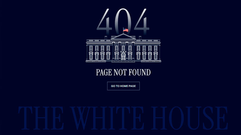 Trump cierra el sitio web de la Casa Blanca en espaÃ±ol