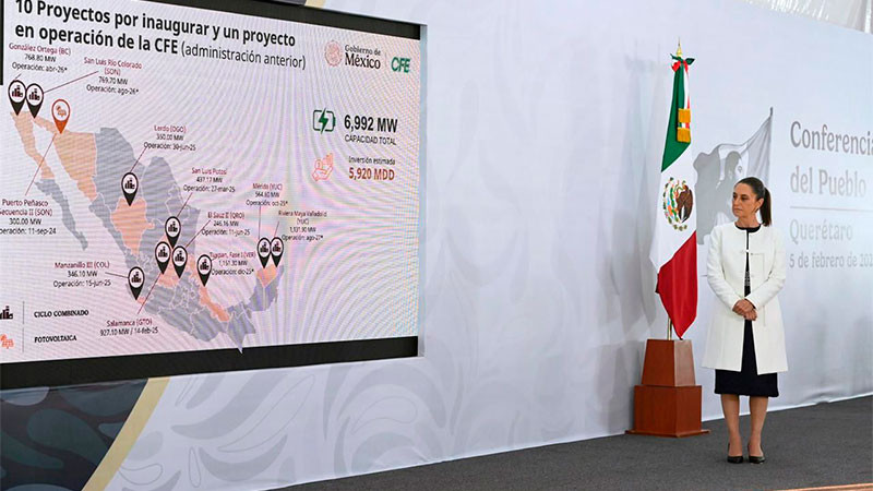 Presenta Claudia Sheinbaum el Plan de Fortalecimiento y ExpansiÃ³n del Sistema ElÃ©ctrico Nacional 2025-2030 de la CFE
