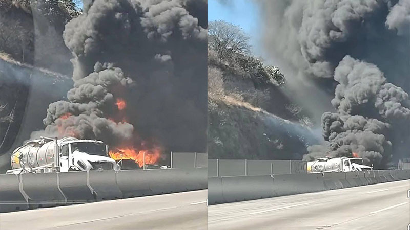 Explota pipa tras choque mÃºltiple en la MÃ©xico-QuerÃ©taro