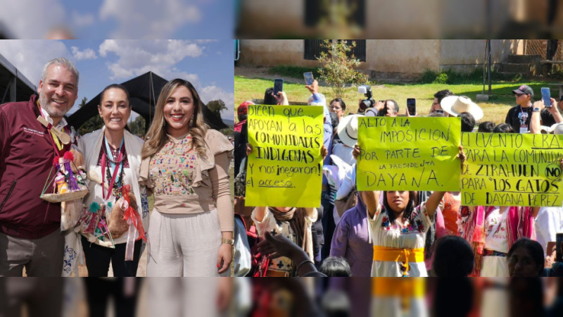 Niegan acceso con Sheinbaum, a mujeres indÃ­genas que le organizaron su evento en MichoacÃ¡n: Alcaldesa solo las usÃ³ para limpiar, denuncian